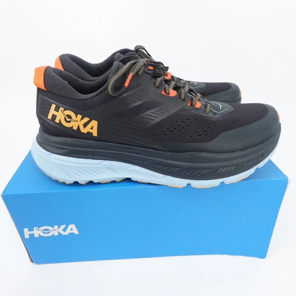 Hoka One Stinson ATR 6 Mens Size 14 Black Evening Primrose Running Shoes